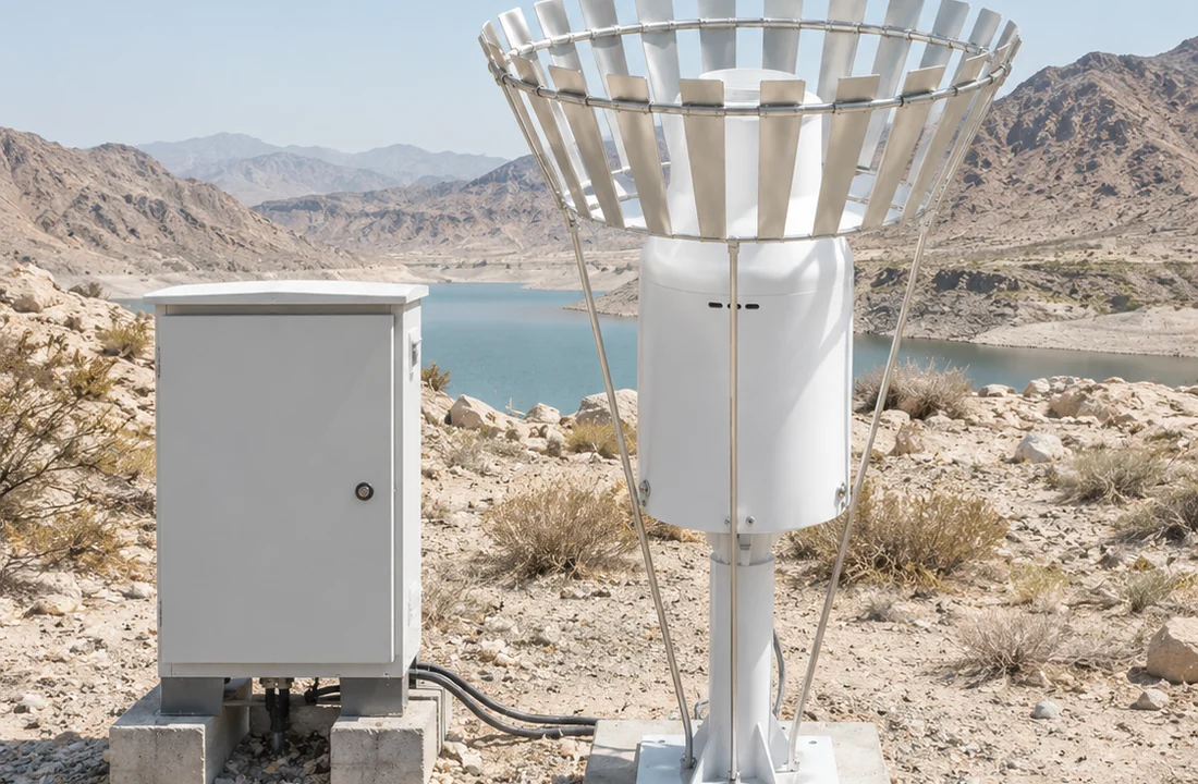 1500H precipitation station layout for arid-region monitoring