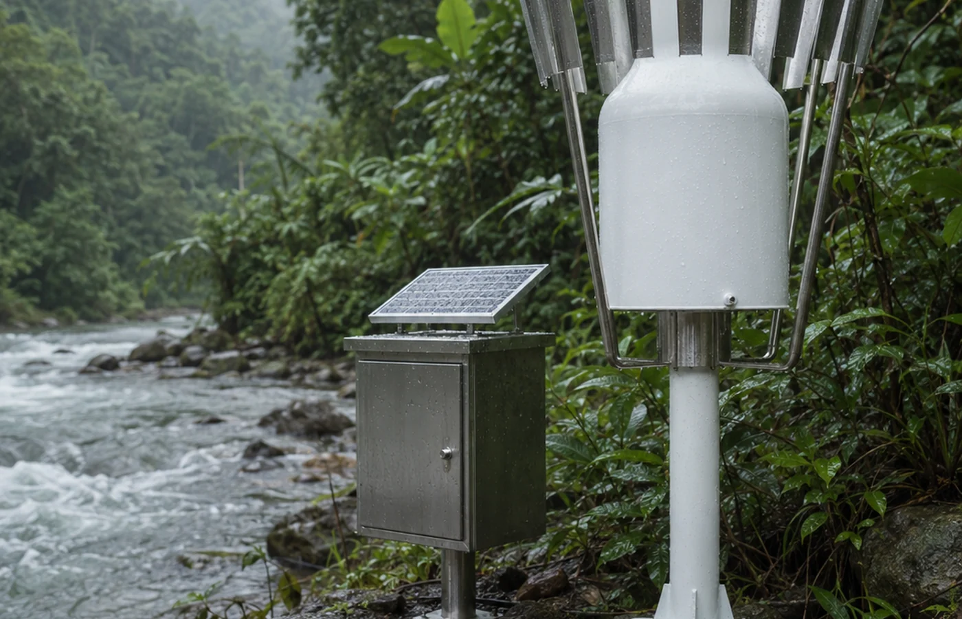 1500H precipitation gauge station near a forest watershed